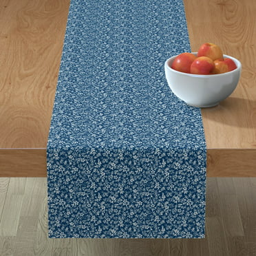 16in x 90in 1960 Bright Orange Fantastic Psychodelic Groove Wow Print Cotton Sateen Table Runner Roostery Tablerunner 